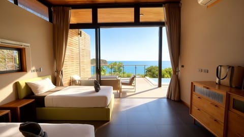 Family Villa, 2 Bedrooms, Sea View | WiFi (free), bed sheets