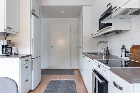 Comfort Apartment, Balcony | Private kitchen | Coffee/tea maker, electric kettle, toaster