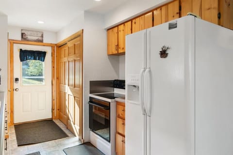 Fully Equipped Kitchen | Wood Cabinets, Modern Appliances & Forest Views