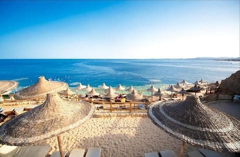 On the beach, white sand