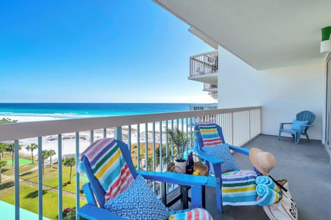 Relax on your private balcony with stunning gulf views, comfortable seating, and refreshing sea breezes.