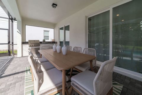 Patio with summer kitchen