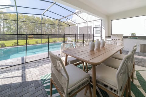 Patio with summer kitchen