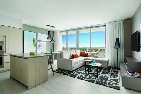 1 bedroom with living room