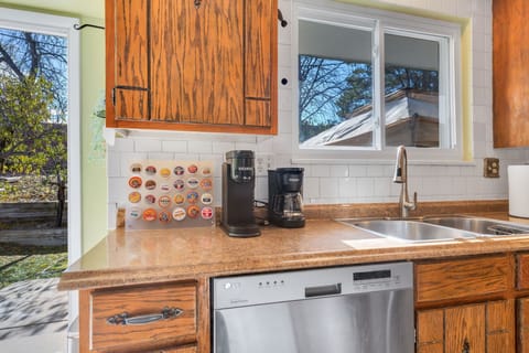 Two coffee makers in the kitchen