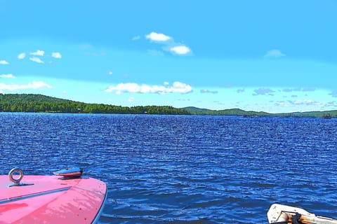 Boating on Big Moose Lake