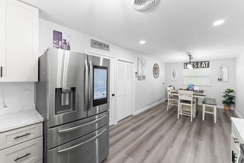 Smart Refrigerator with ice and filtered water.