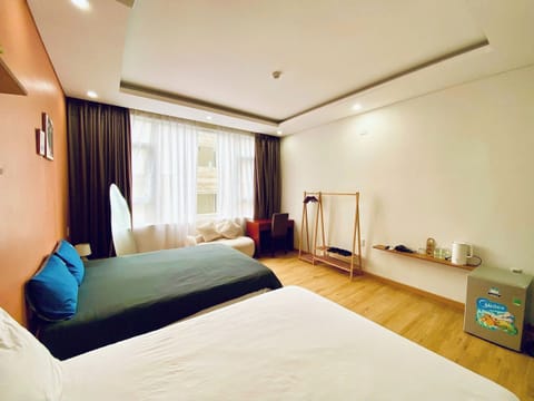Family Double Room, City View | WiFi (free), bed sheets