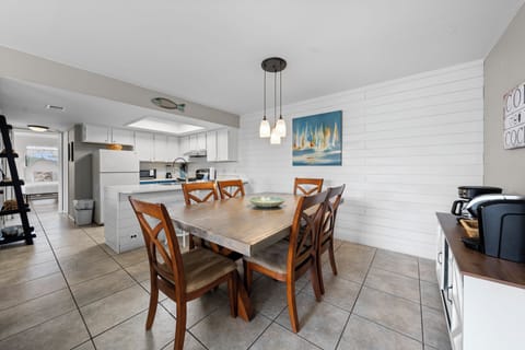 Dining table with seating for six