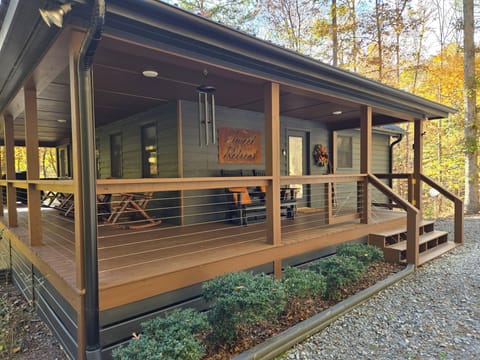 Wraparound porch vibes- space to lounge outdoors