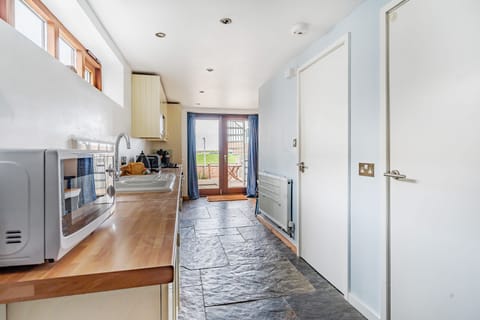 kitchen leading to back door