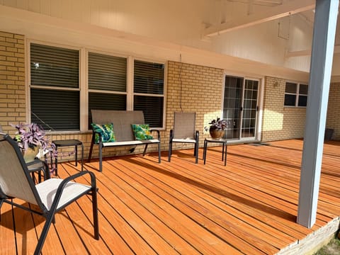 Spacious Back Porch and Private Backyard