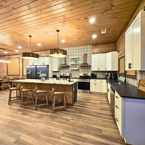 The enormous kitchen awaits you! 