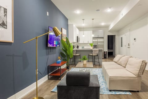 Comfortable seating arranged for conversation and relaxation.

