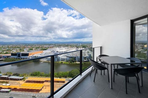 Relax and unwind on the private balcony after a day out.