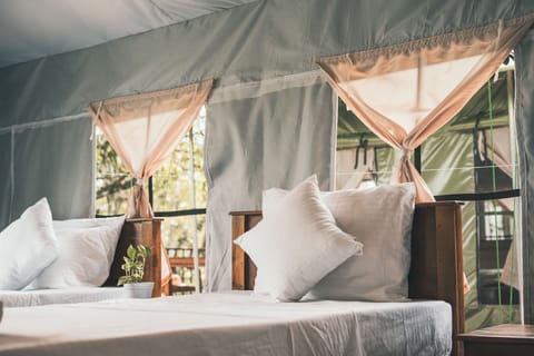 Standard Tent, Balcony, Hill View | Living area | TV