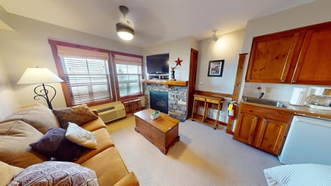 The living room is the perfect place for relaxation!  The queen sofa bed also has additional sleeping capacity.