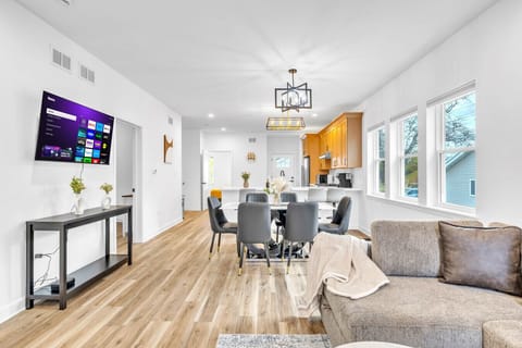 Spacious living and dining area perfect for meals and downtime