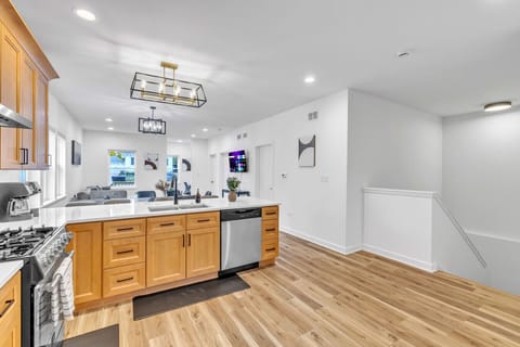 Well-stocked kitchen offering comfort and practicality