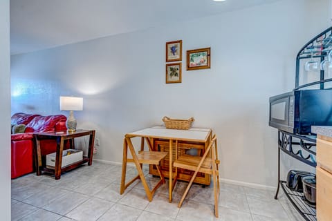 Dining table seats two