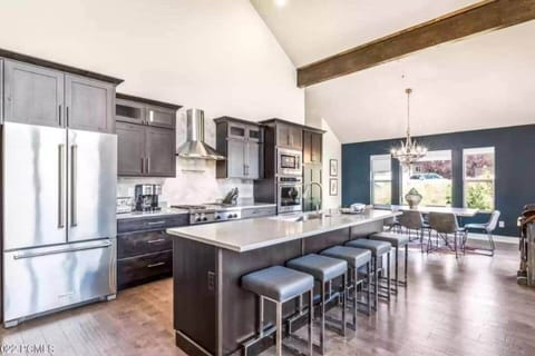 Large kitchen with gas stove