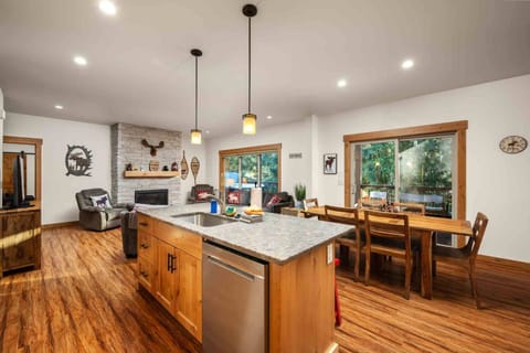 The common space with the fireplace is a wonderful place to relax with people you care about.