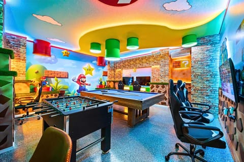 Super Mario themed games room 