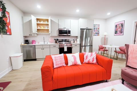 Comfortable seating arranged for conversation and relaxation.

