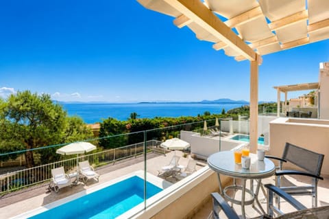 Balcony area with sea views