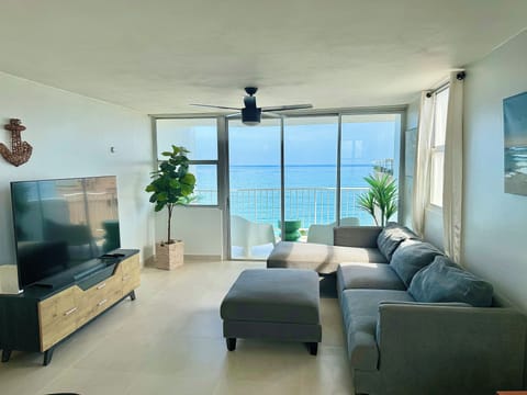 Ocean views, 55 inch smart TV. 