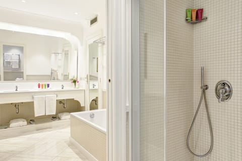 Free toiletries, hair dryer, bathrobes, slippers