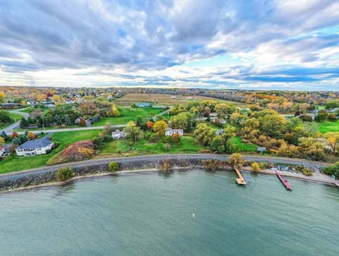 An aerial look at the neighborhood, surrounded by wineries, a breweries, and plenty of local Finger Lakes favorites.