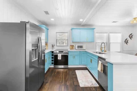 Fully Renovated and Equipped Kitchen. Marble tops and spacious cabinets to store all your family needs