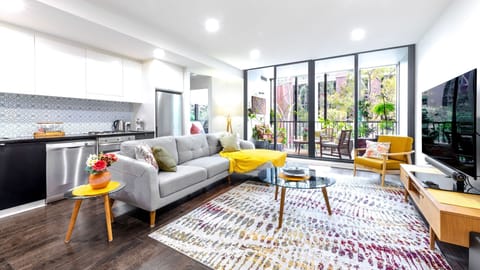 Bright open-plan living area