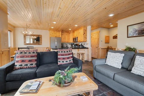 Comfy sleeper sofa perfect for extra guests.