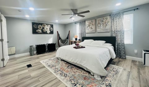 Luxurious king-size bed with  premium memory foam mattress for exceptional sleep