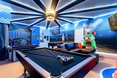 Billiards, foosball, air hockey and basketball are some of the games you'll find in the in-house games room!