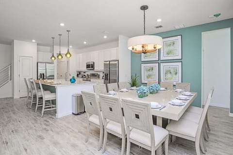 Large Dining Space with Extra Kitchen Island Bar Seating