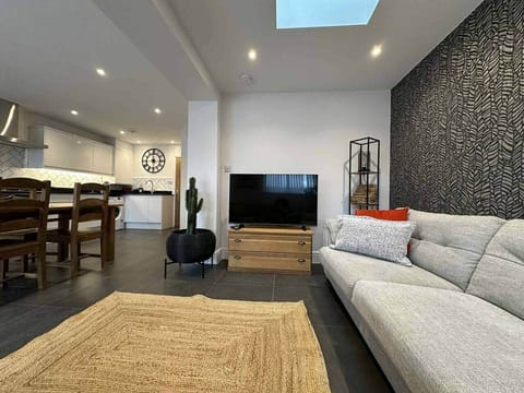 Living room and kitchen area