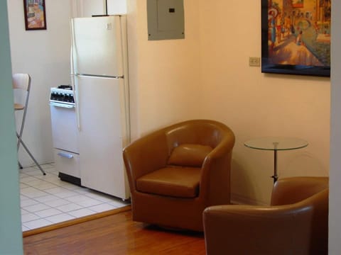 Sitting area with large TV