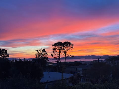 Golden Bay sunset view from the upper backyard area