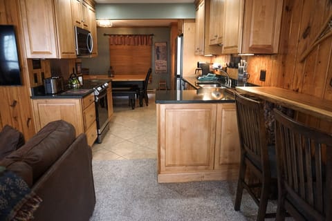 Additional seating at this very welcoming breakfast bar.