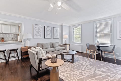 Spacious living room with plenty of natural light! 