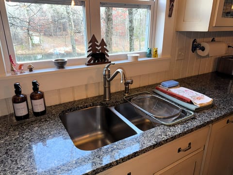 Dishes may be a chore but it's SO much easier with a relaxing view of the lake!