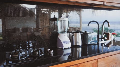 Villa, Private Pool, Sea View | Private kitchen | Fridge, stovetop, cookware/dishes/utensils