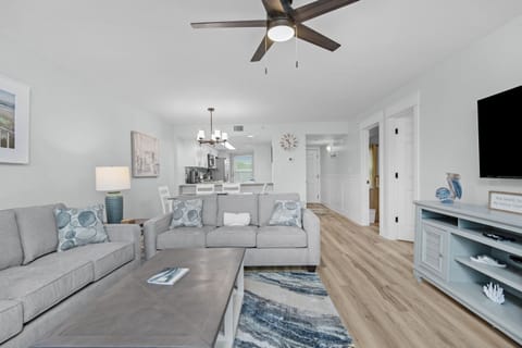 Seating for everybody on two full sized couches 