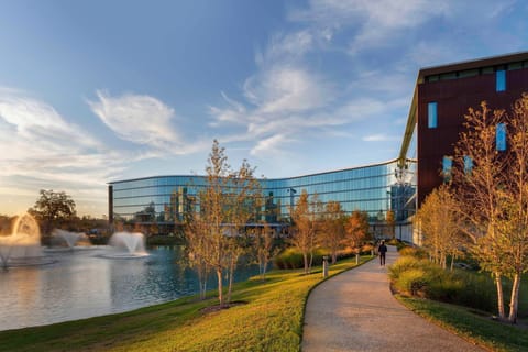 The stunning facade of Hotel ELEO reflects the tranquil lakeside, showcasing a perfect blend of modern architecture and serene surroundings.