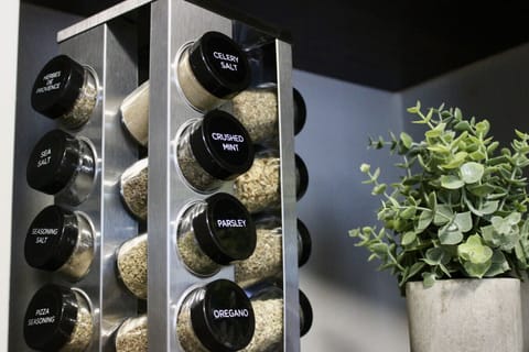 `A pinch of this, a dash of that. Our spice rack is stocked and ready for your culinary creations!