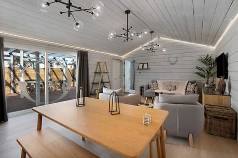 The dining table at Priory Orchard, Essex