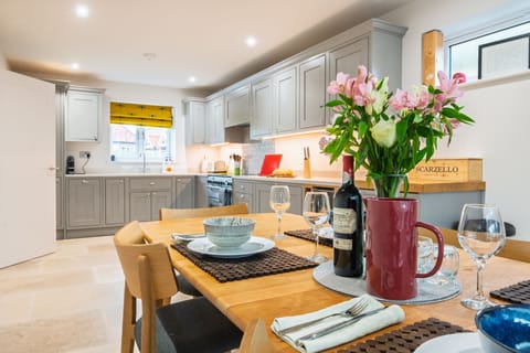 Ground floor: The dining area looking back at the kitchen